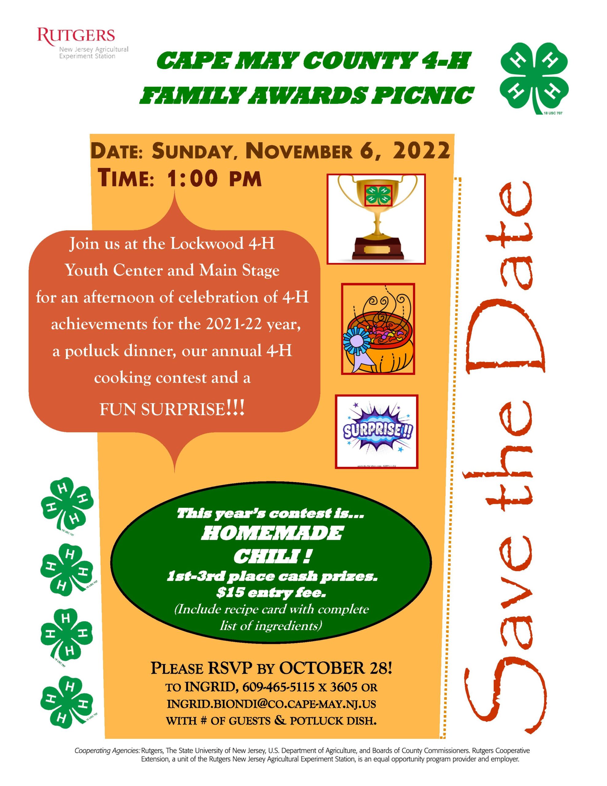 Cape May County 4-H Family Awards Picnic – Rutgers Cooperative ...