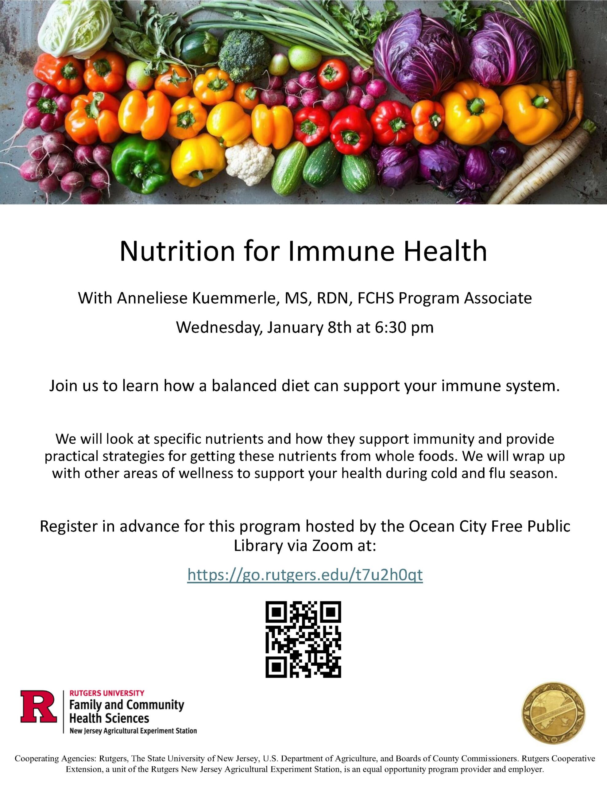 Nutrition for Immune Health Virtual Program Rutgers Cooperative